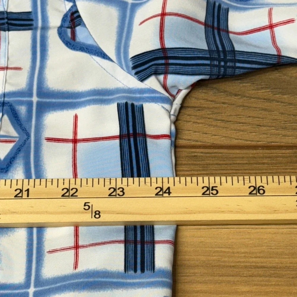 Vintage Southpole Shirt Men's Large Multicolor Printed Short‎ Sleeve Button-Up